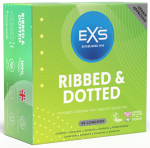 EXS Ribbed & Dotted  Prążkowane z Wypustkami 48 szt.