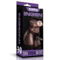 LOVETOY Easy Strap On Set 7.0" CZARNE DILDO