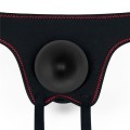 LOVETOY Easy Strap On Set 7.0" CZARNE DILDO