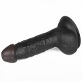 LOVETOY Easy Strap On Set 7.0" CZARNE DILDO