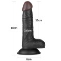 LOVETOY Easy Strap On Set 7.0" CZARNE DILDO