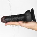 LOVETOY Easy Strap On Set 7.0" CZARNE DILDO