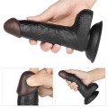 LOVETOY Easy Strap On Set 7.0" CZARNE DILDO