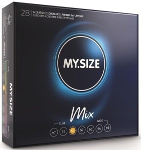 MY.SIZE MIX 53 mm prezerwatywy DOPASOWANE 28 szt.