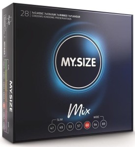 MY.SIZE MIX 60 mm prezerwatywy DOPASOWANE 28 szt.