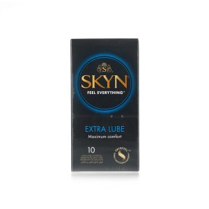 SKYN EXTRA LUBE prezerwatywy NAWILŻANE 10 szt.