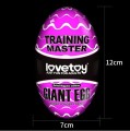 Lovetoy GIANT EGG przezroczysty masturbator męski jajko 