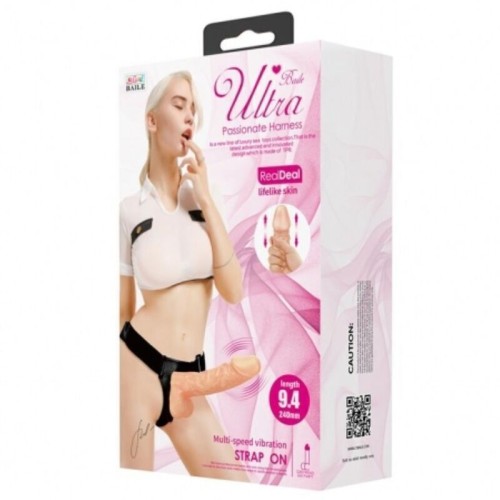 Pretty Love ULTRA PASSIONATE HARNESS 9.4" strap on z wibrującym dildo