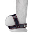Lovetoy TSTYLE LEATHER COCKRING WITH BALL DIVIDER obroża BDSM na penisa