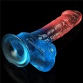 Lovetoy DAZZLE STUDS 7.5" kolorowe realistyczne dildo 19 cm