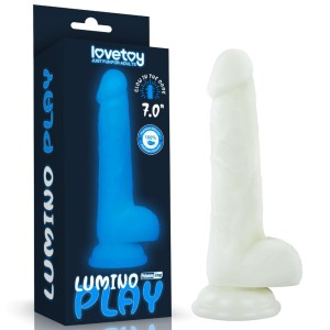 Lovetoy LUMINO PLAY 7" realistyczne dildo świecące w ciemności 18 cm