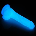 Lovetoy LUMINO PLAY 7" realistyczne dildo świecące w ciemności 18 cm