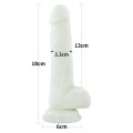 Lovetoy LUMINO PLAY 7" realistyczne dildo świecące w ciemności 18 cm