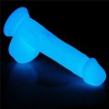 Lovetoy LUMINO PLAY 8" realistyczne dildo świecące w ciemności 21 cm