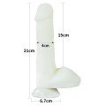 Lovetoy LUMINO PLAY 8" realistyczne dildo świecące w ciemności 21 cm