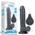 Lovetoy SQUIRT EXTREME BLACK 9" czarne realistyczne dildo z wytryskiem