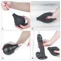 Lovetoy SQUIRT EXTREME BLACK 9" czarne realistyczne dildo z wytryskiem