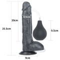 Lovetoy SQUIRT EXTREME BLACK 10" czarne realistyczne dildo z wytryskiem