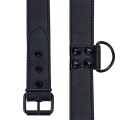Lovetoy BONDAGE FETISH BLACK MATT COLLAR WITH LEASH obroża ze smyczą BDSM