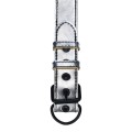 Lovetoy FETISH METALLIC PUP COLLAR WITH LEASH  srebrna obroża ze smyczą BDSM