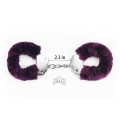 Lovetoy FLUFFY HANDCUFFS fioletowe pluszowe kajdanki