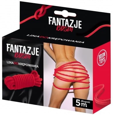 Lina do krępowania fantazje czerwona Bondage Rope 5 m 