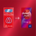 Durex Feel Thin Extra Lubricated prezerwatywy dodatkowo nawilżane 12 szt