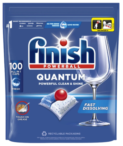 Finish Quantum All-in-1 Kapsułki do mycia naczyń w zmywarce 100 sztuk