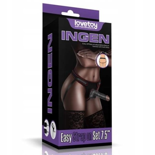 Lovetoy Easy Strap On Set 7.5'' Black