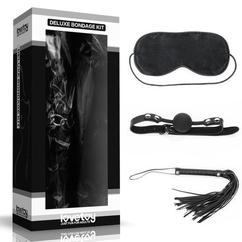 Lovetoy zestaw BDSM DELUXE BONDAGE KIT (maska,pejcz,kulka)