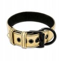 Lovetoy obroża BONDAGE FETISH GOLD PUP COLLAR WITH LEASH
