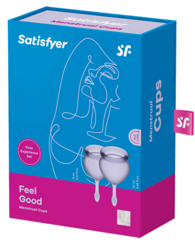 Satisfyer - Kubeczki menstruacyjne FEEL GOOD (filotetowe)