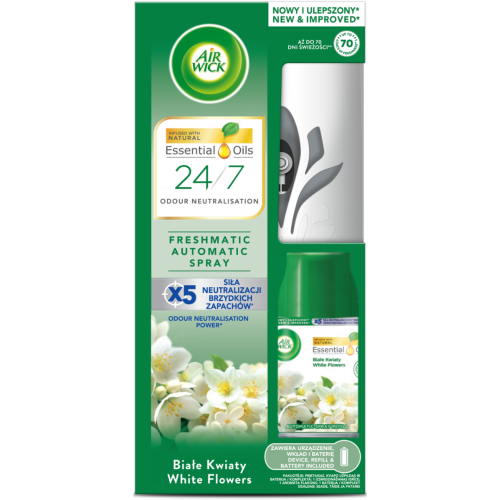 Air Wick Automatyczny odświeżacz powietrza i wkład Białe Kwiaty 250 ml