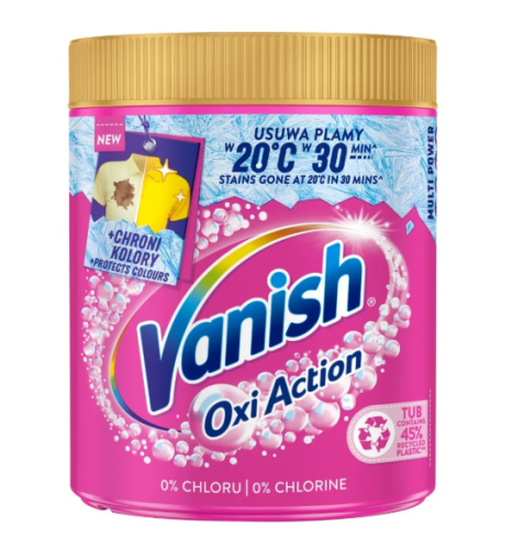 Vanish Oxi Action Pink Odplamiacz do tkanin w proszku 970 g