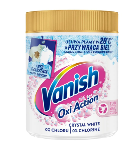 Vanish Oxi Action White Odplamiacz do tkanin w proszku 970 g