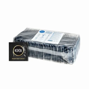 EXS Rightway Gold cienkie prezerwatywy nawilżane 100 szt