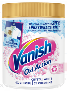 Vanish Oxi Action White Odplamiacz do tkanin w proszku 470 g
