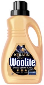 Woolite Keratin Therapy Płyn do prania czerń ciemne kolory jeans 900 ml (15 prań)