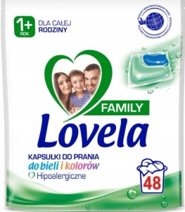 Lovela Family Uniwersalne kapsułki do prania bieli i koloru 48 szt.