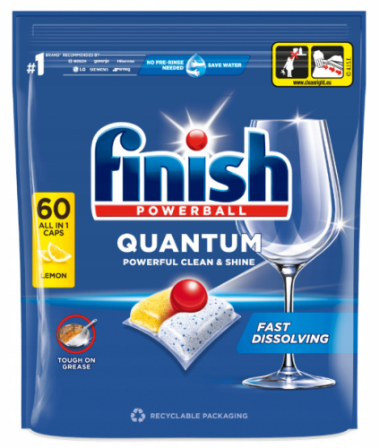 Finish Quantum Lemon Kapsułki do mycia naczyń w zmywarce (60 sztuk)