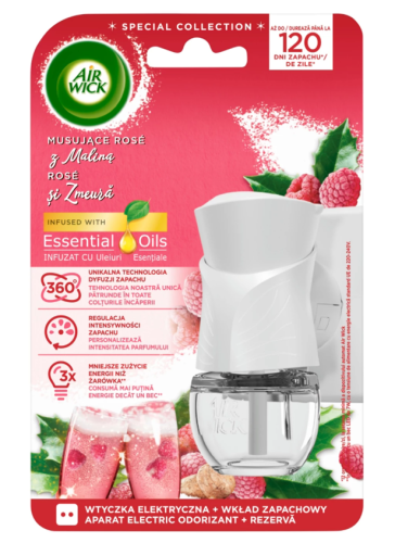 Air Wick Elektryczny Musująca Róża z Maliną 19ml Komplet