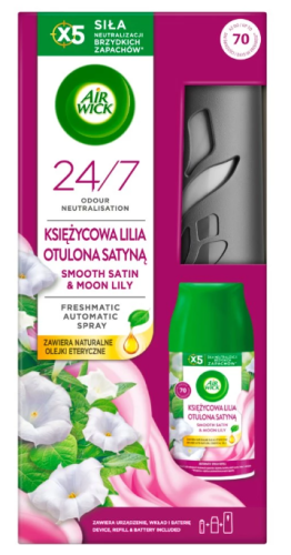Air Wick Automatyczny odświeżacz powietrza i wkład księżycowa lilia otulona satyną 250 ml