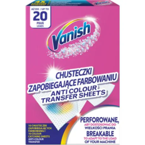 Vanish Color Protect - Chusteczki wyłapujące barwnik 10 chusteczek (20 prań)