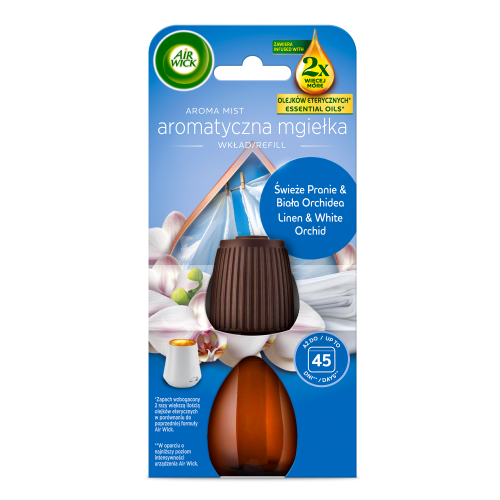 Air Wick Aromatyczna Mgiełka Świeże Pranie & Biała Orchidea/ Linen & White Orchid 20 ml - Wkład