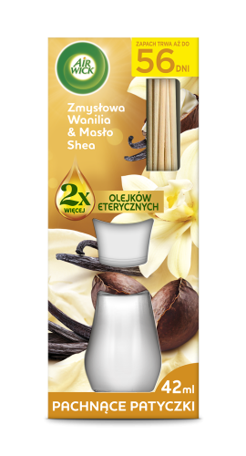 Air Wick Patyczki Zapachowe Zmysłowa Wanilia & Masło Shea 42ml