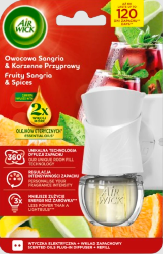 Air Wick Elektryczny Owocowa Sangria & Korzenne Przyprawy 19 ml Komplet