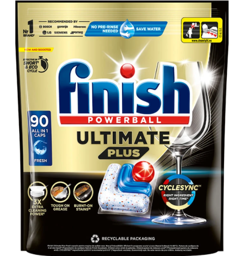 Finish Ultimate Plus Fresh Kapsułki do mycia naczyń w zmywarce 90 sztuk