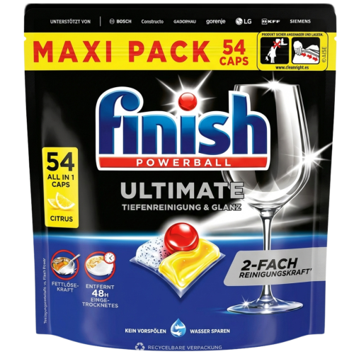Finish Ultimate kapsułki do zmywarki All In 1 Cytrusowe 54 szt