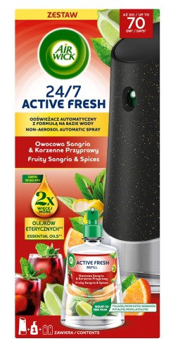 Air Wick Active Fresh Odświeżacz automatyczny Owocowa Sangria & Korzenne Przyprawy 228 ml - Komplet