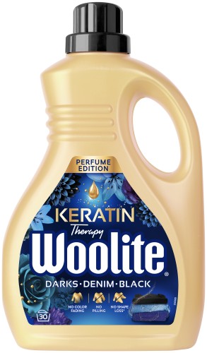Woolite Keratin Therapy Perfume Edition Płyn do prania czerń ciemne kolory jeans 1,8L 